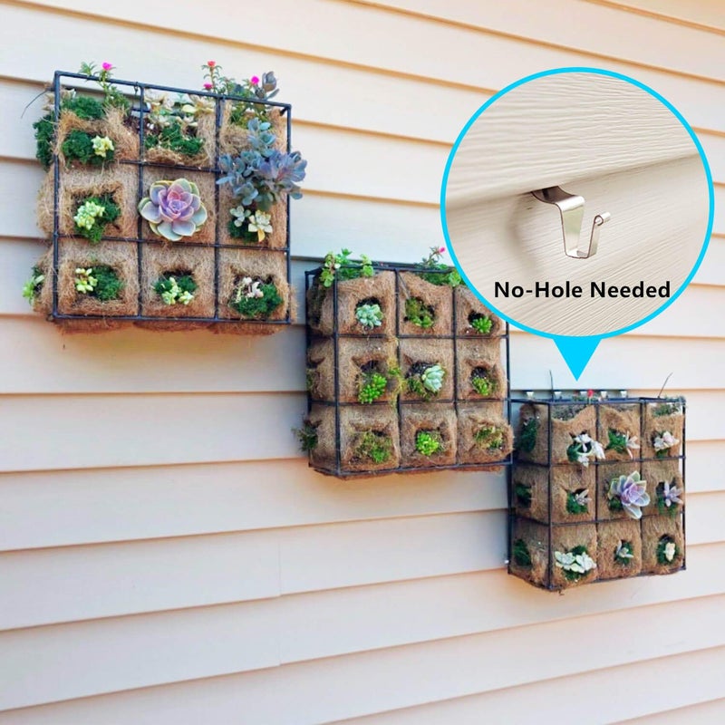 MIUKAA No Hole Vinyl Siding Hooks (12-Pack), Sturdy Hooks for Hanging Outdoor Decor, House Hanger for String Lights & Wreath - Image 2